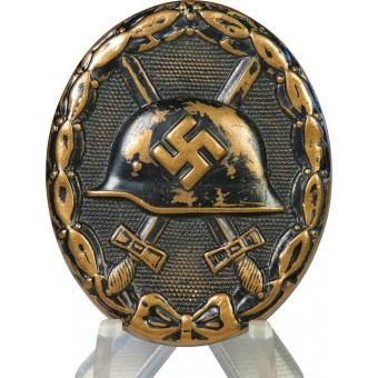 3rd Reich wound badge in black, 1939. Early type.. Espenlaub militaria